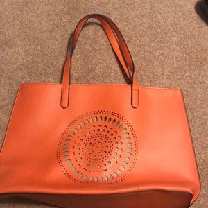 Orange Neiman Marcus tote